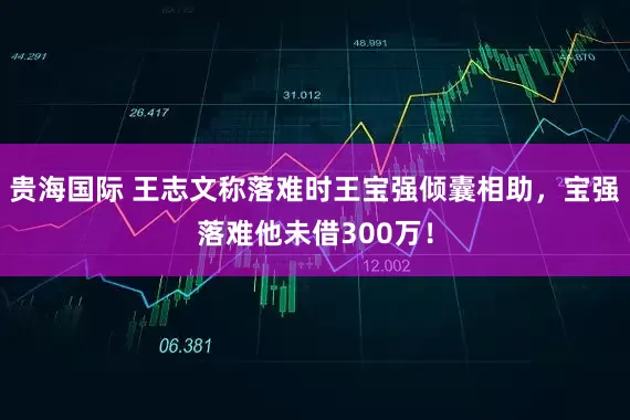 贵海国际 王志文称落难时王宝强倾囊相助，宝强落难他未借300万！