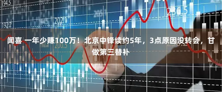 闻喜 一年少赚100万！北京中锋续约5年，3点原因没转会，甘做第三替补